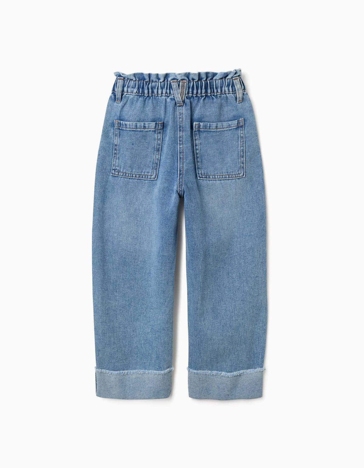 Zippy Jeans con Vita Paperbag Bambina - Blu