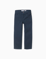 Zippy Pantaloni in Twill Slim Bambino - Blu Notte