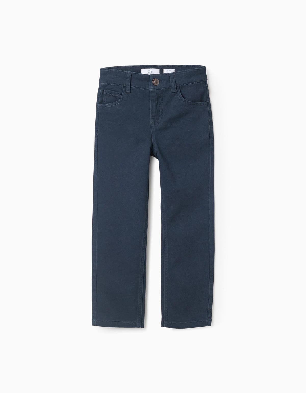 Zippy Pantaloni in Twill Slim Bambino - Blu Notte