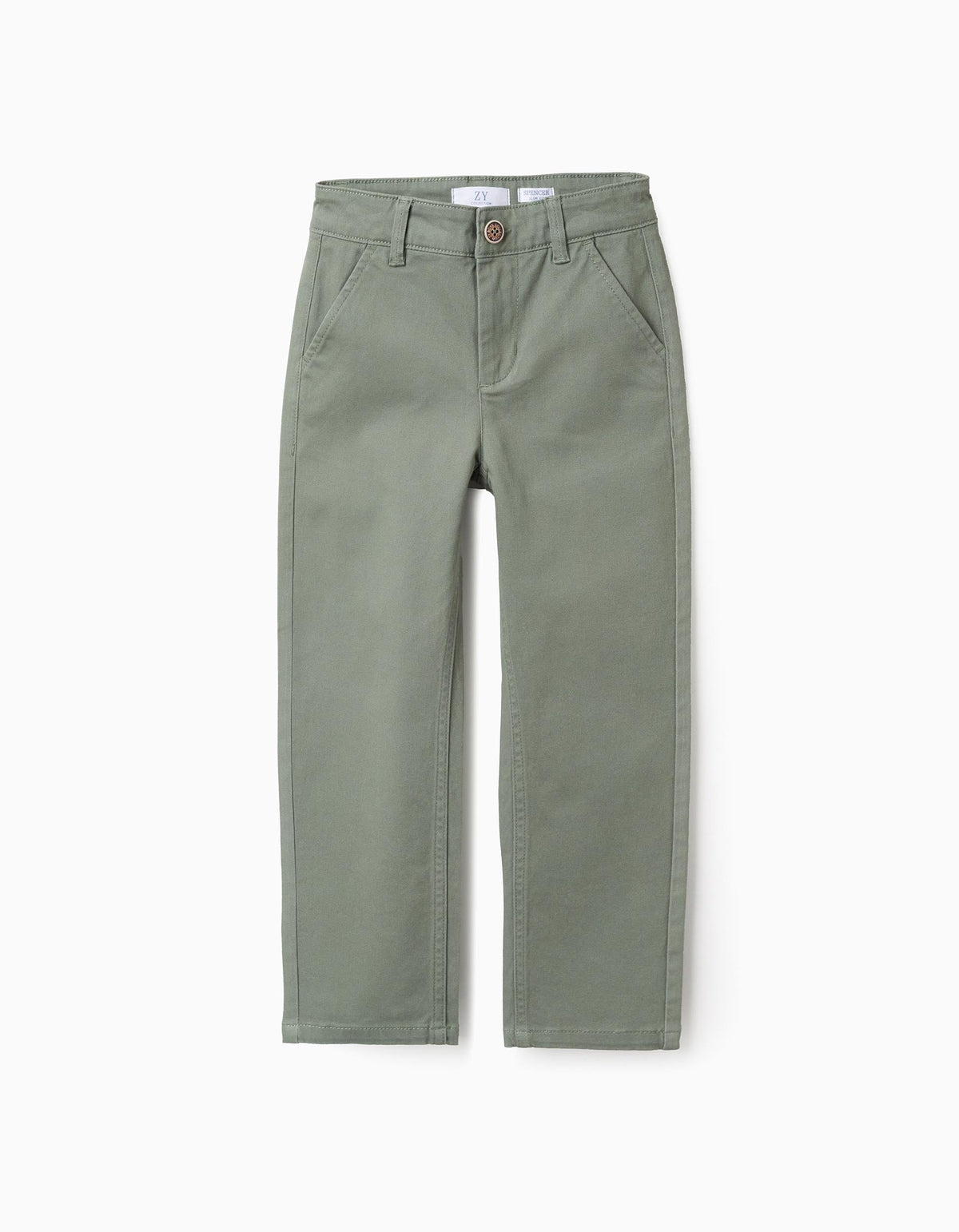 Zippy Pantaloni Chino in Twill Bambino - Verde