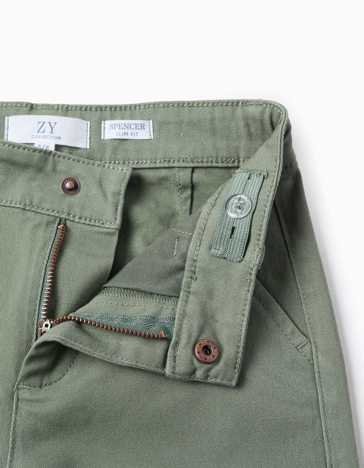 Zippy Pantaloni Chino in Twill Bambino - Verde
