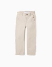 Zippy Pantaloni Chino in Twill Bambino - Beige