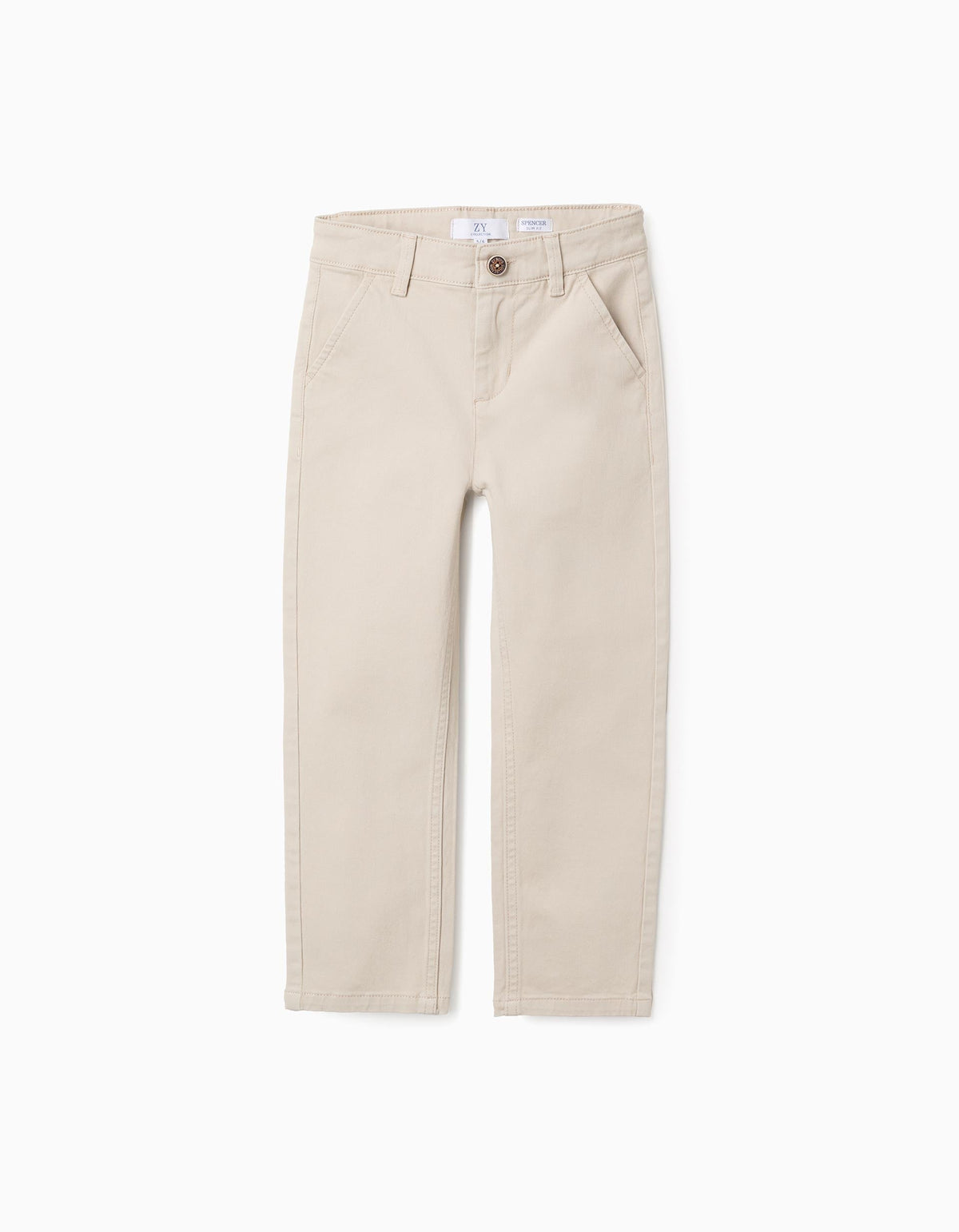 Zippy Pantaloni Chino in Twill Bambino - Beige