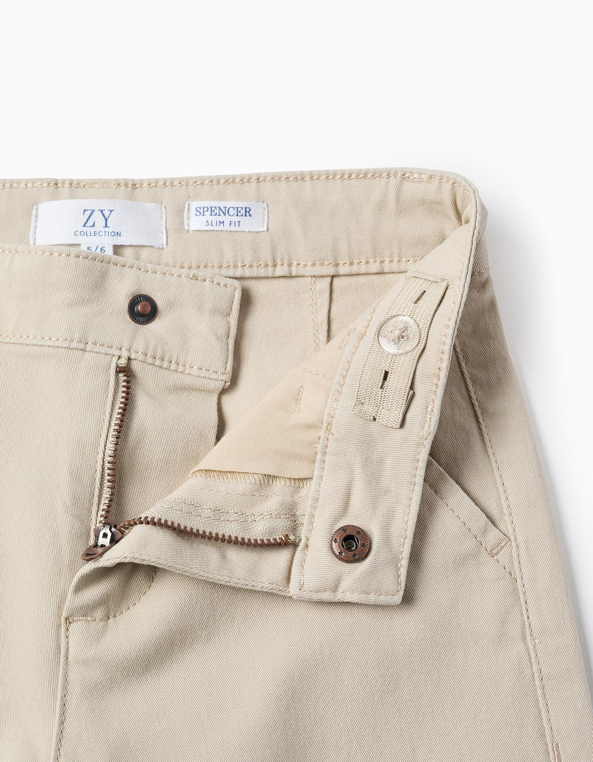 Zippy Pantaloni Chino in Twill Bambino - Beige