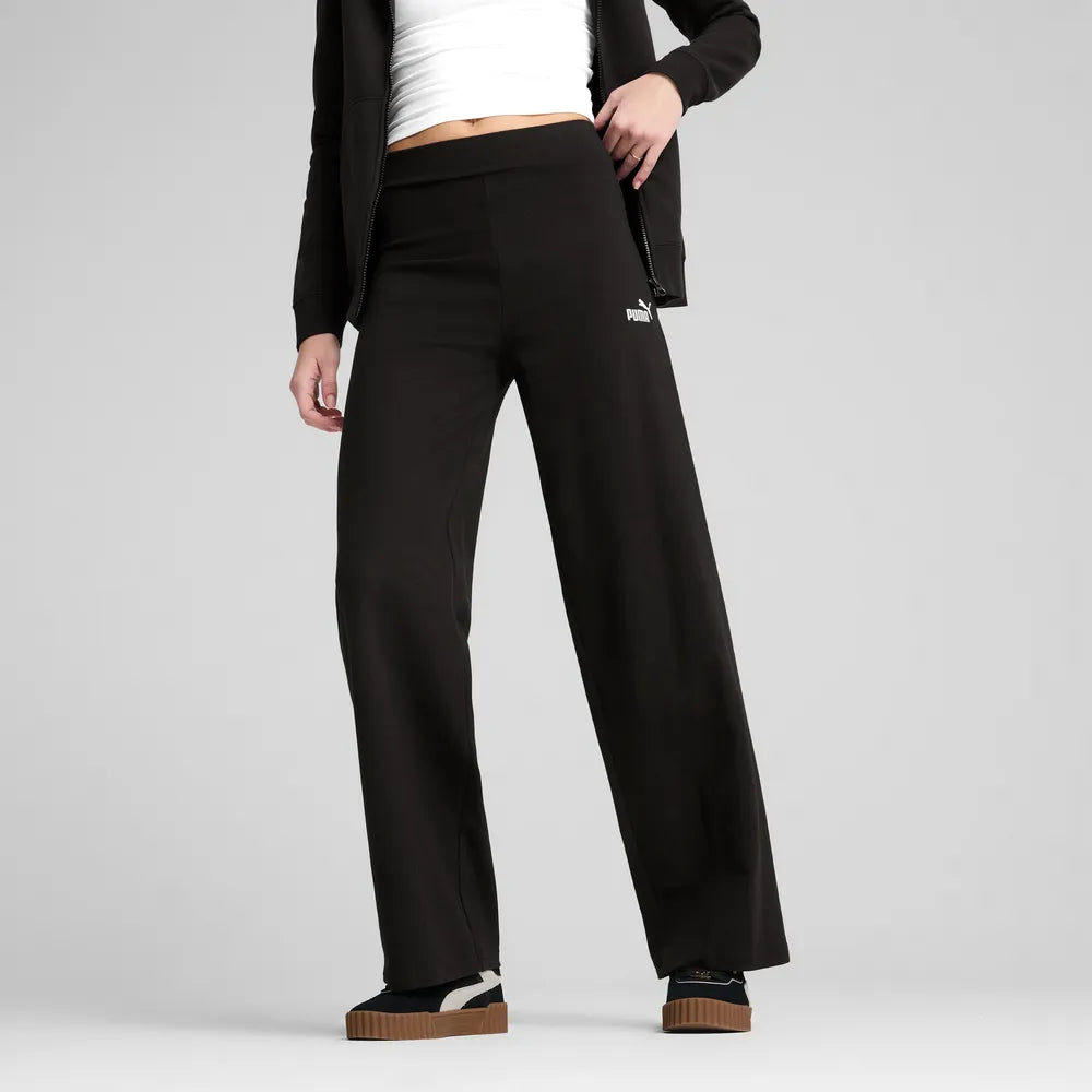 ESS Small No. 1 Logo High-waist Straight Leggings - Nero