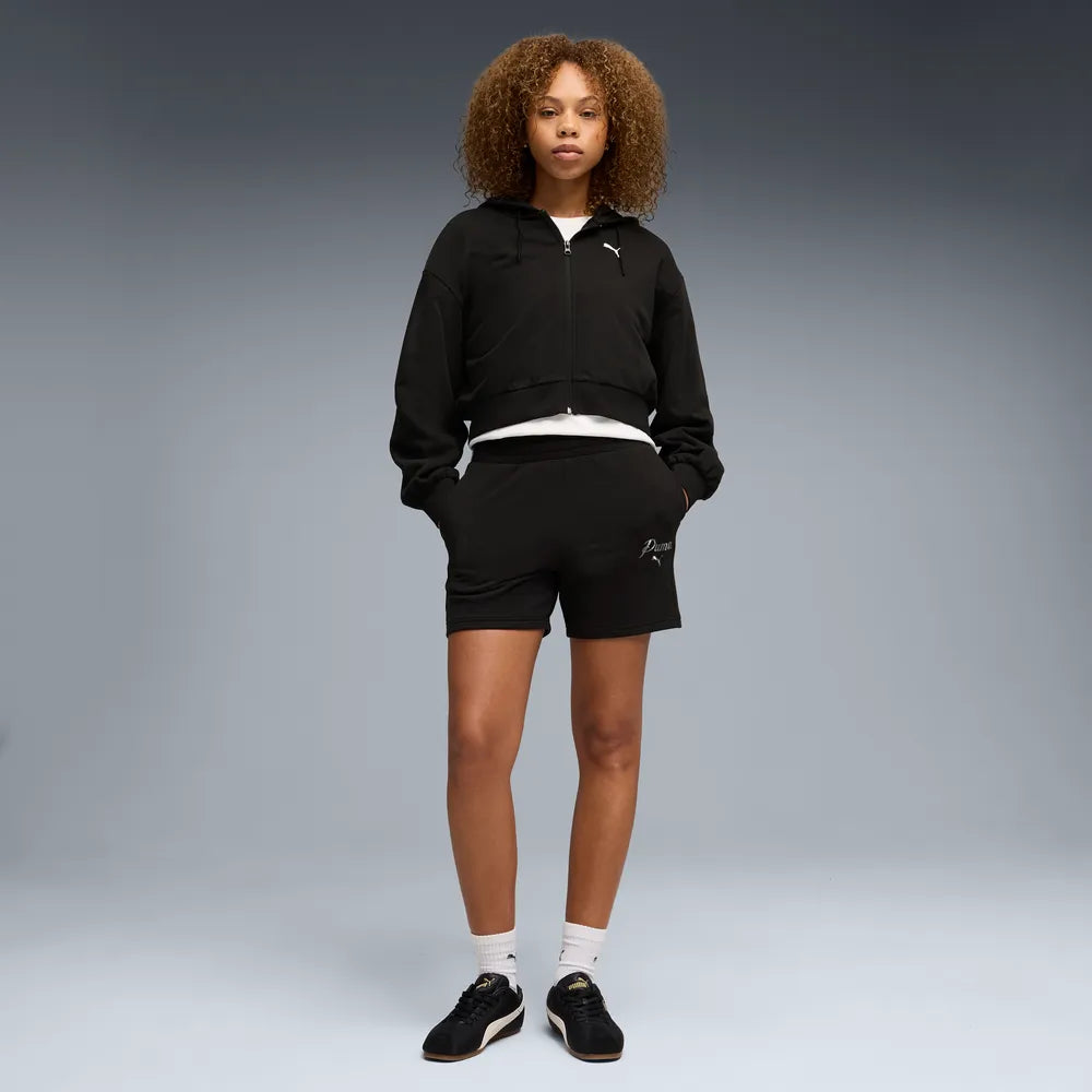 ESS Script High-waist Shorts 5" - Nero