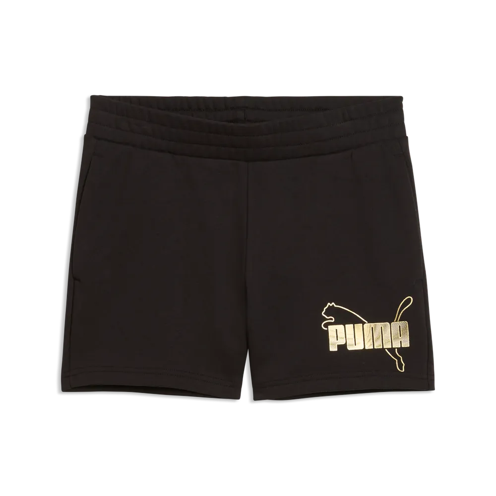 ESS Logo LAB Metallic Mid-waist Shorts 5â€ TR - Nero