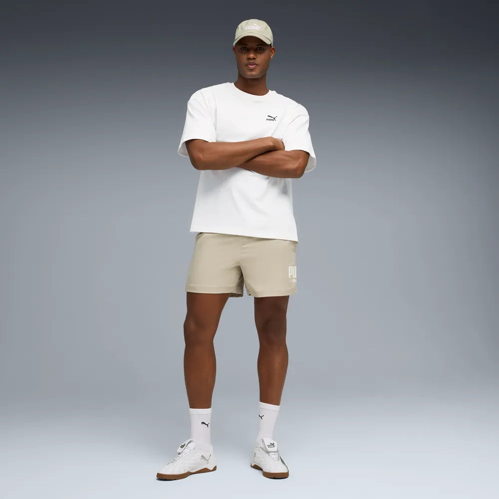 ESS Logo LAB Puma Woven Shorts 5 Â€œ - Pebble Gray