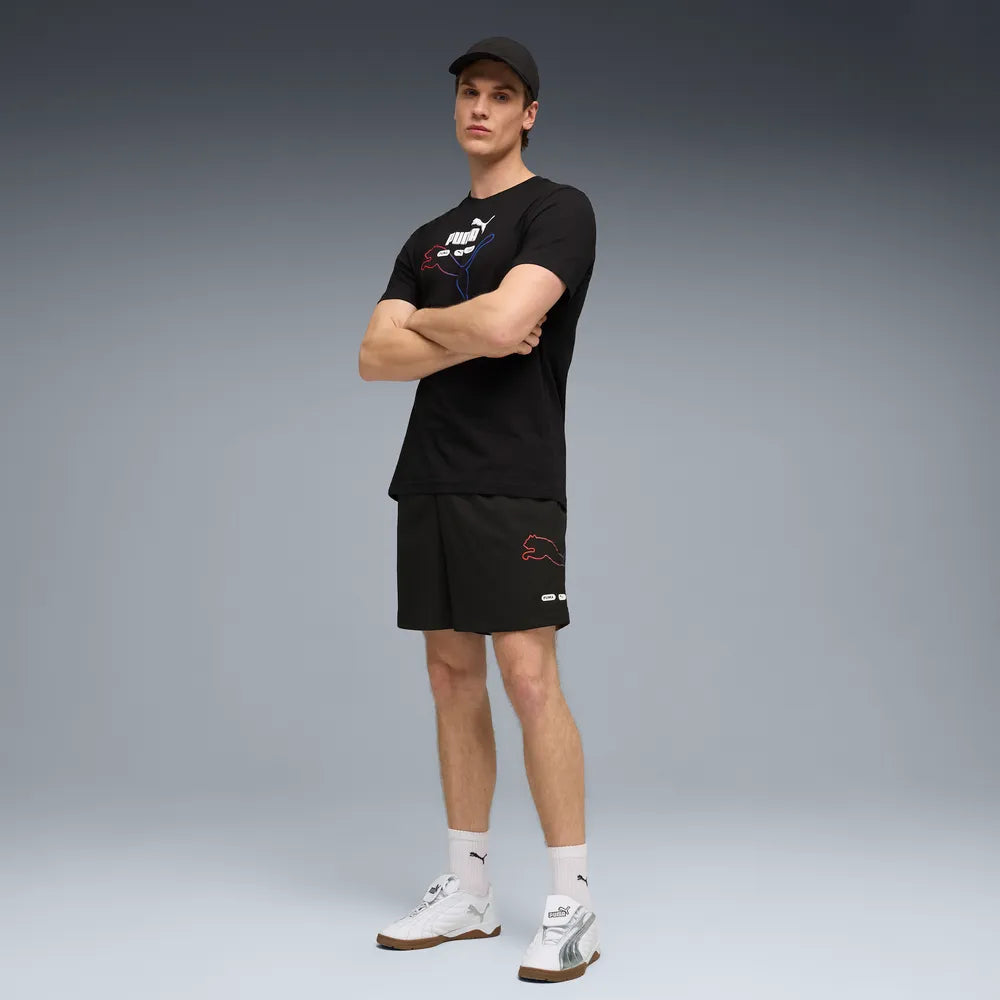 ESS Logo LAB Puma Logo Woven Shorts 5 Â€œ - Nero