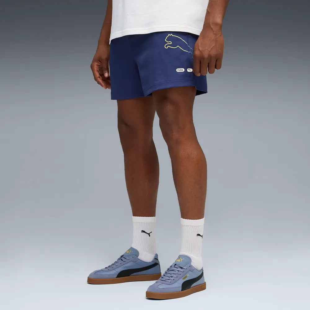 ESS Logo LAB Puma Logo Woven Shorts 5 Â€œ - Blue Jewel