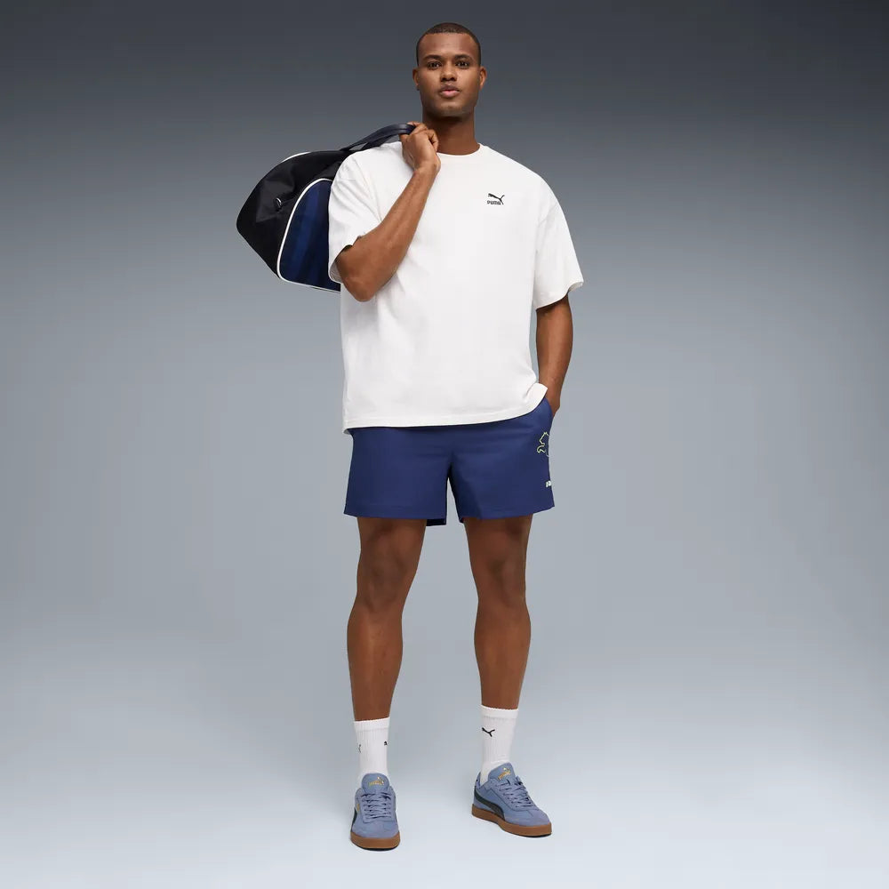 ESS Logo LAB Puma Logo Woven Shorts 5 Â€œ - Blue Jewel