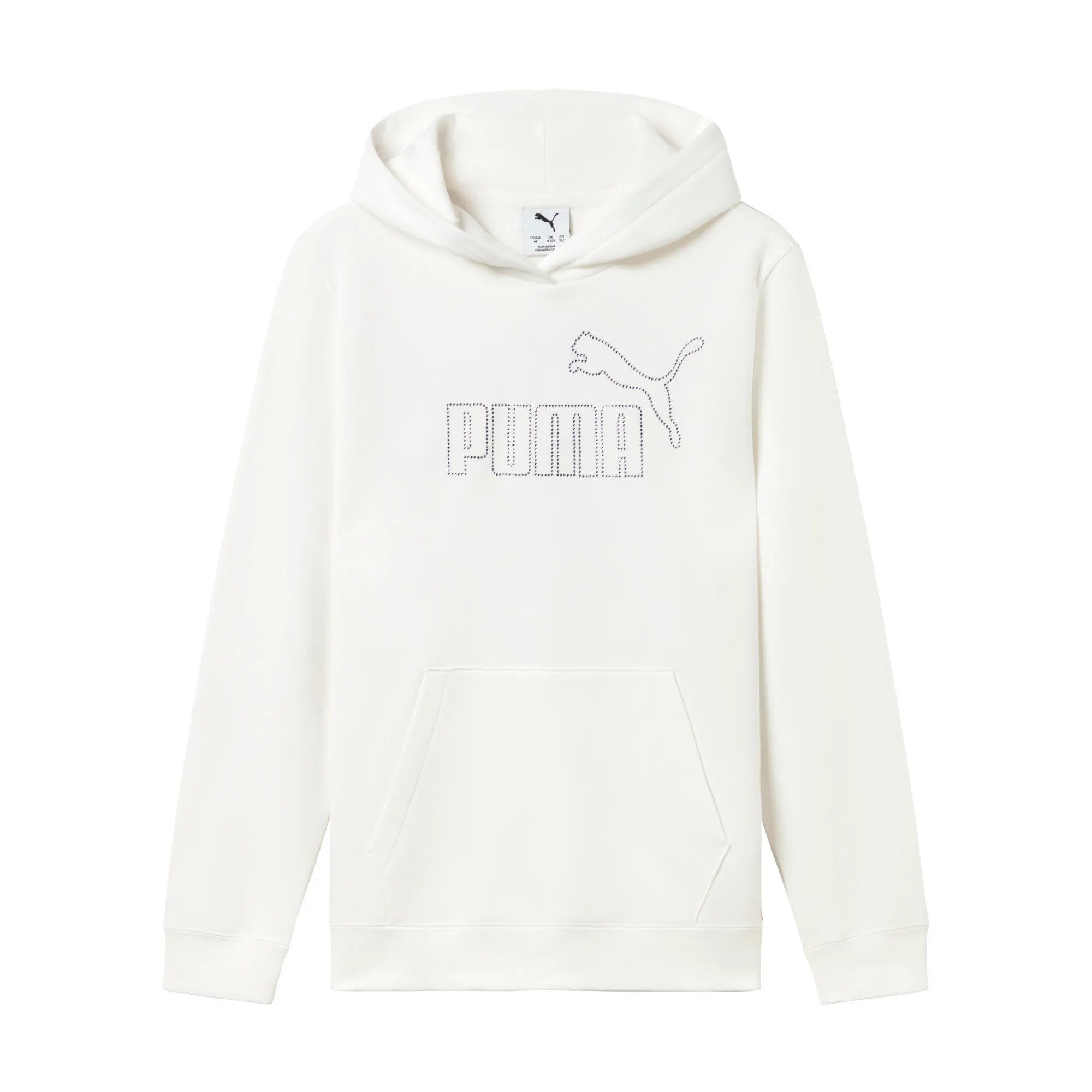 ESS Rhinestone Hoodie TR G - Bianco