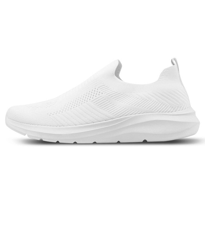 Zeus Scarpe Slip-On in Maglia - Bianco