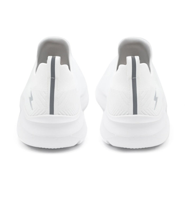 Zeus Scarpe Slip-On in Maglia - Bianco