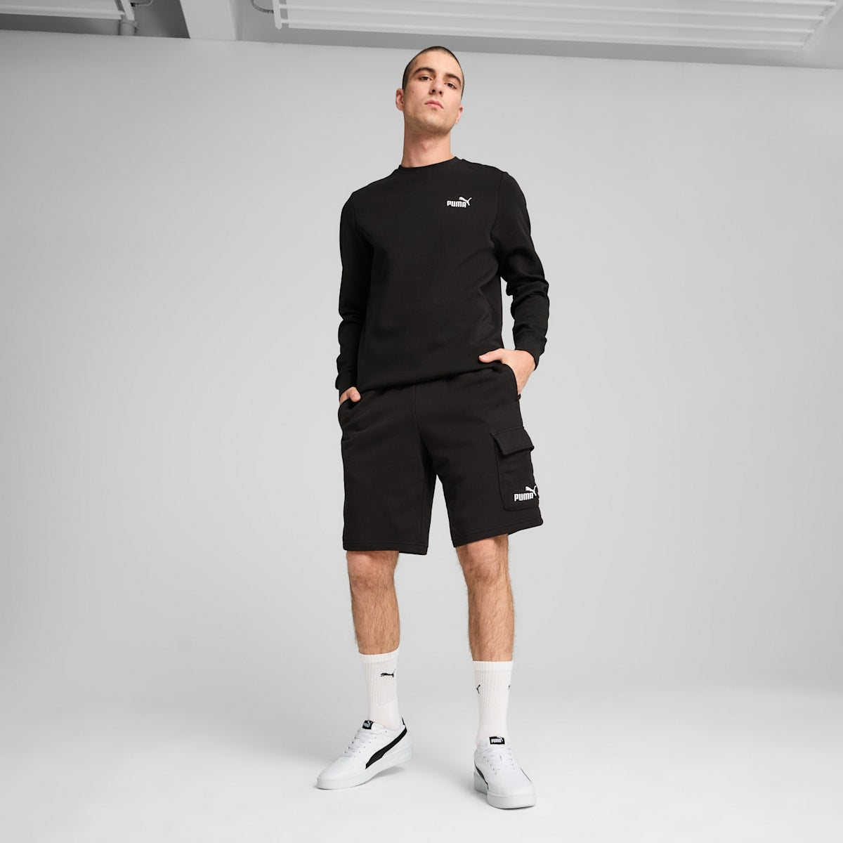 Puma ESS No. 1 Logo Cargo Shorts 10â€ TR - Nero Nero