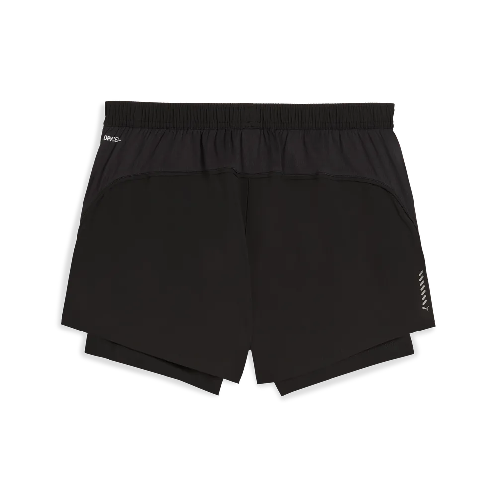 Shorts da running 2 in 1 VELOCITY 3" da donna - Nero
