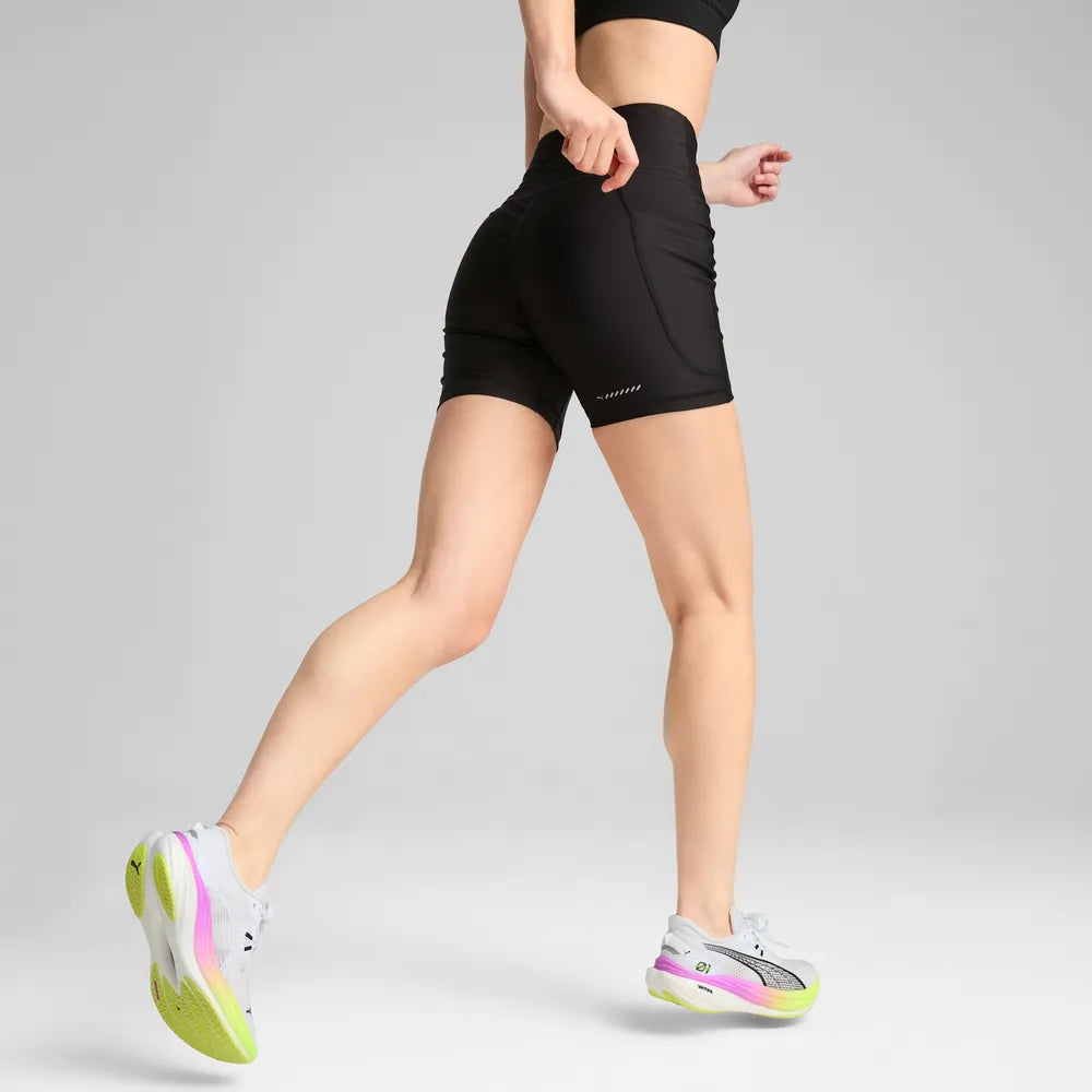 Shorts da running aderenti VELOCITY 5" da donna - Nero