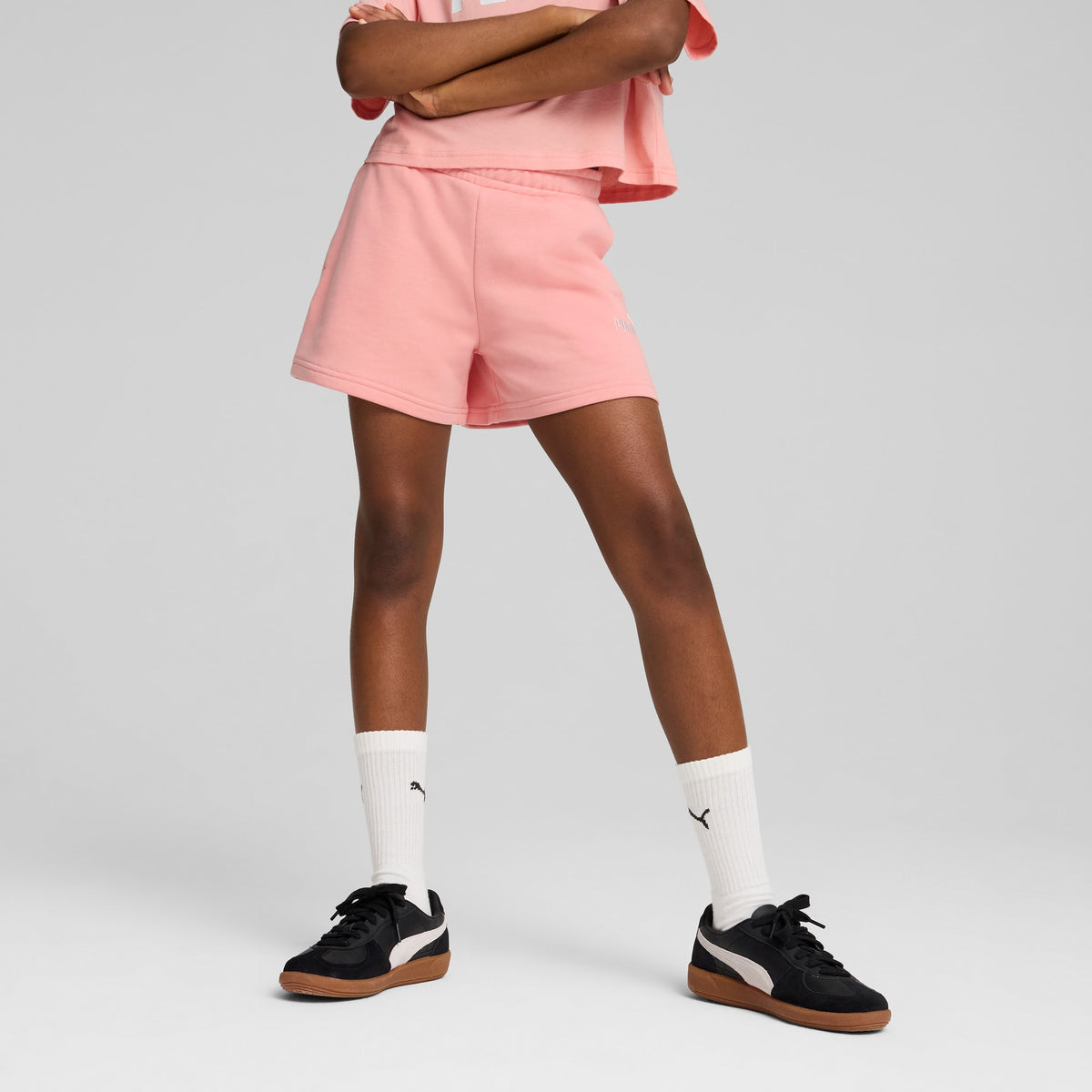 Shorts con logo piccolo ESS N. 1 per ragazzi - Rosa