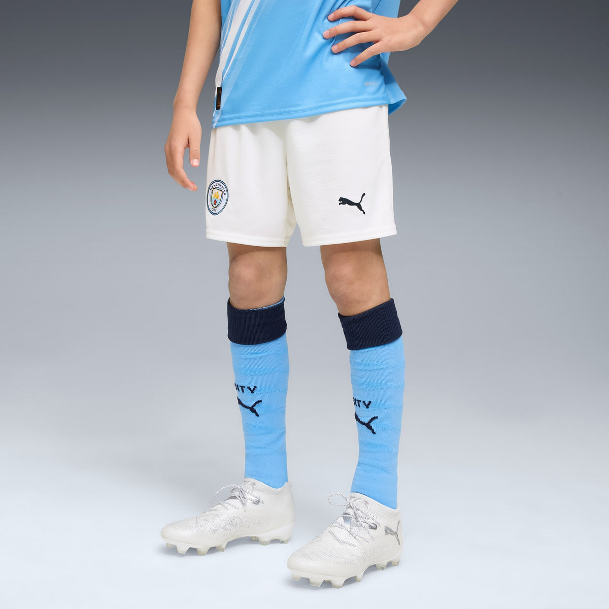 Shorts Manchester City 25/26 per ragazzi - Bianco