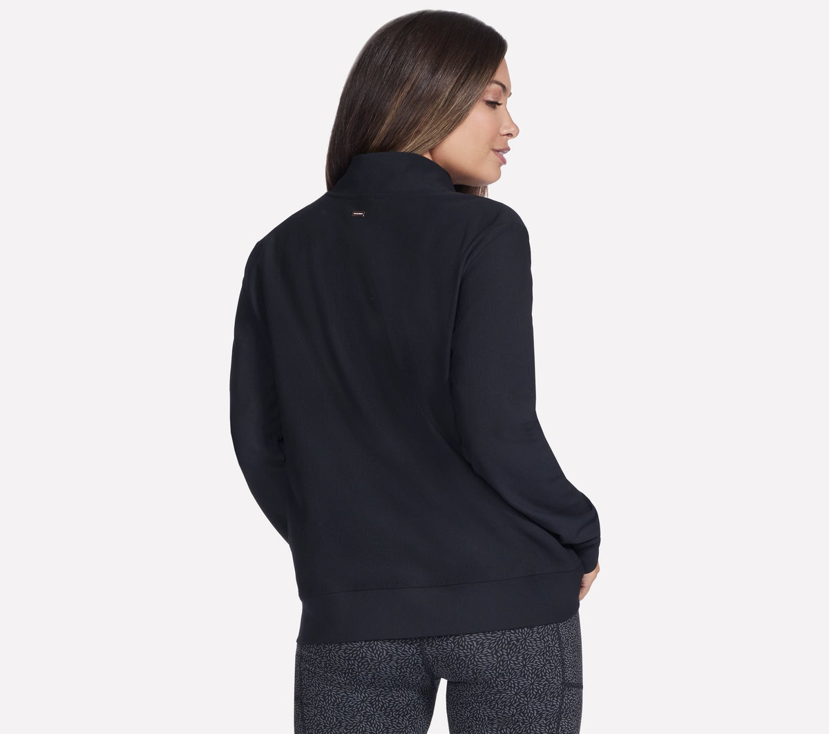 Skechers GO LUXE Rib Full Zip Jacket Nero