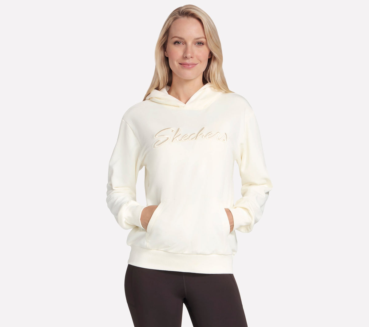 Skechers Logo Hoodie Bianco