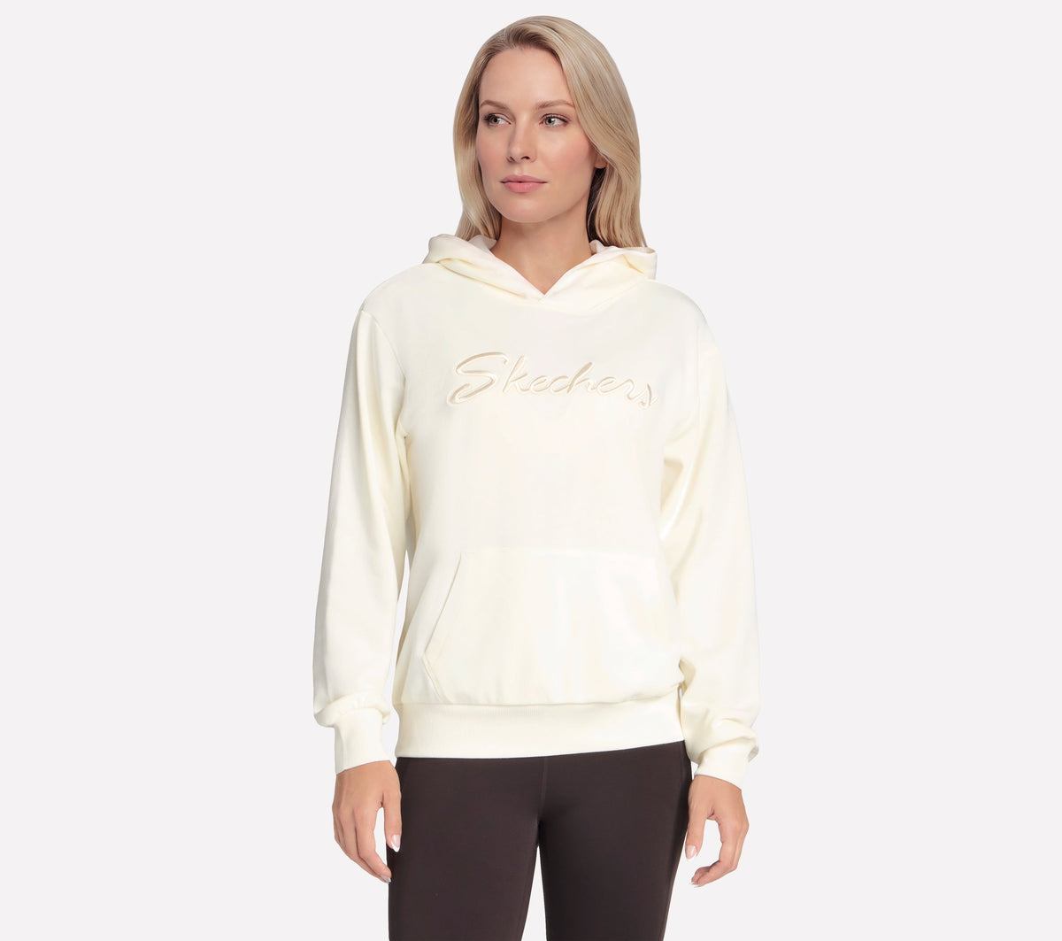 Skechers Logo Hoodie Bianco