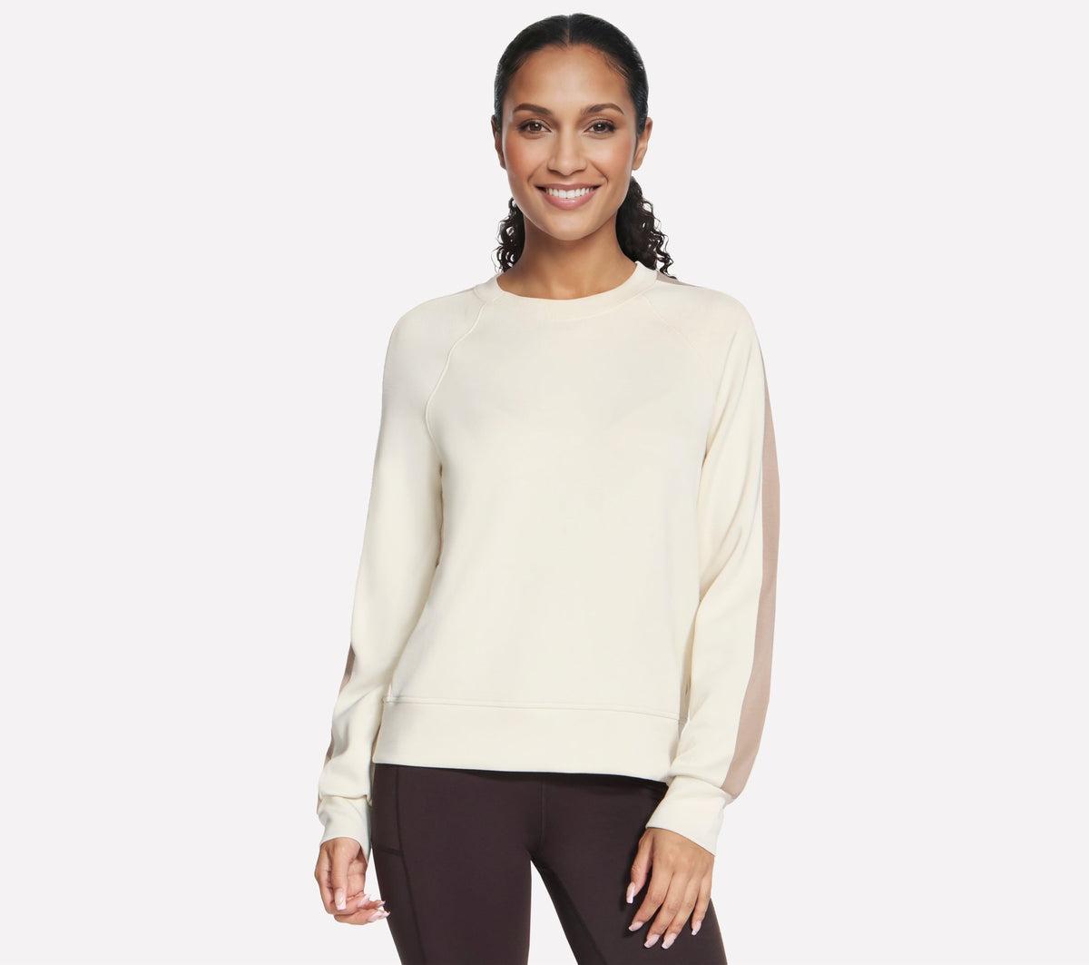 Skechers Skechluxe Elevate Blocked Crewneck Bianco