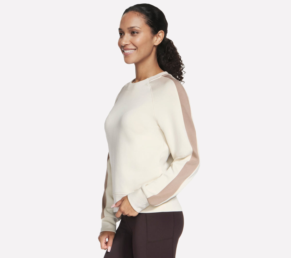 Skechers Skechluxe Elevate Blocked Crewneck Bianco