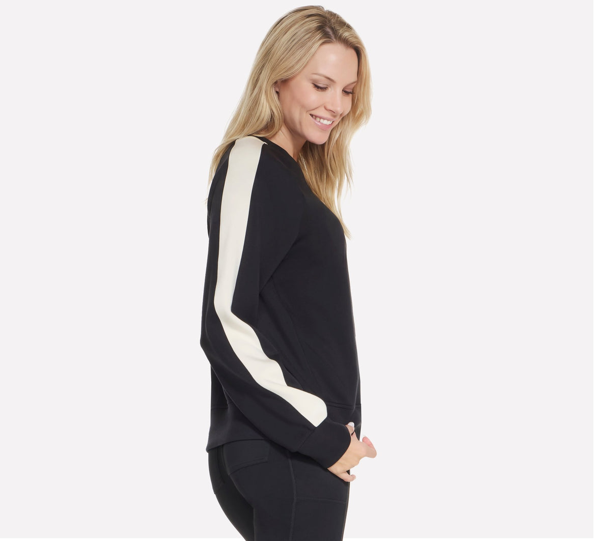 Skechers Skechluxe Elevate Blocked Crewneck Nero