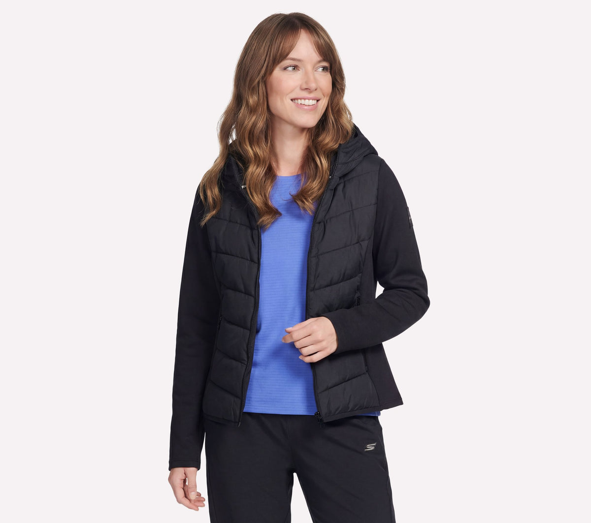 Skechers Performance Elite Cozy Fit Hooded Jacket Nero