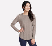 Skechers GO Dri Swift Long Sleeve Tunic Crew Marrone