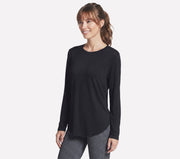 Skechers GO Dri Swift Long Sleeve Tunic Crew Nero