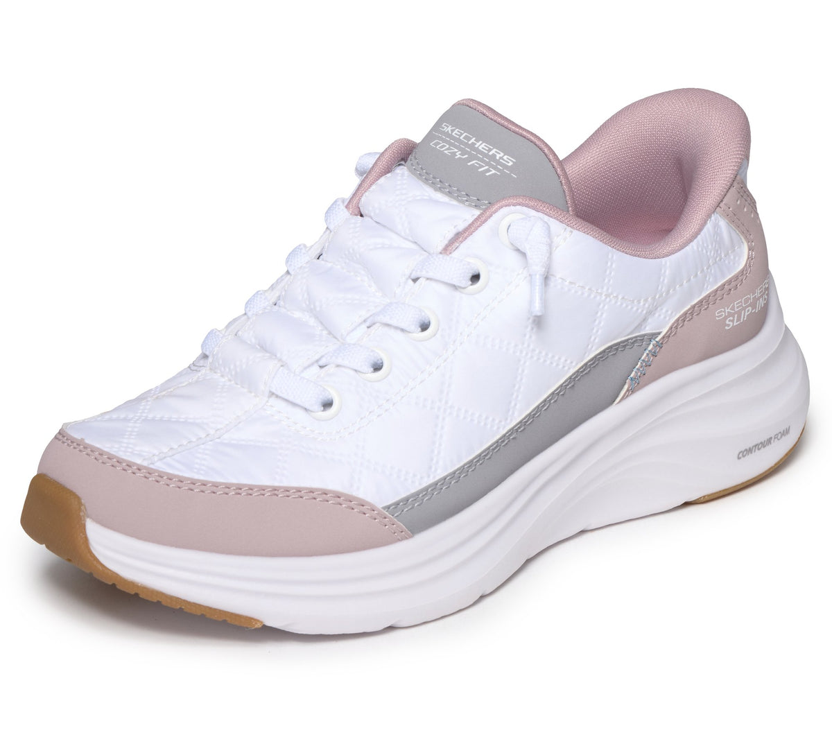 Skechers Slip-ins Contour Foam - Cozy Fit Bianco