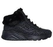 Skechers UNO Lite - Cozy Leopard Nero