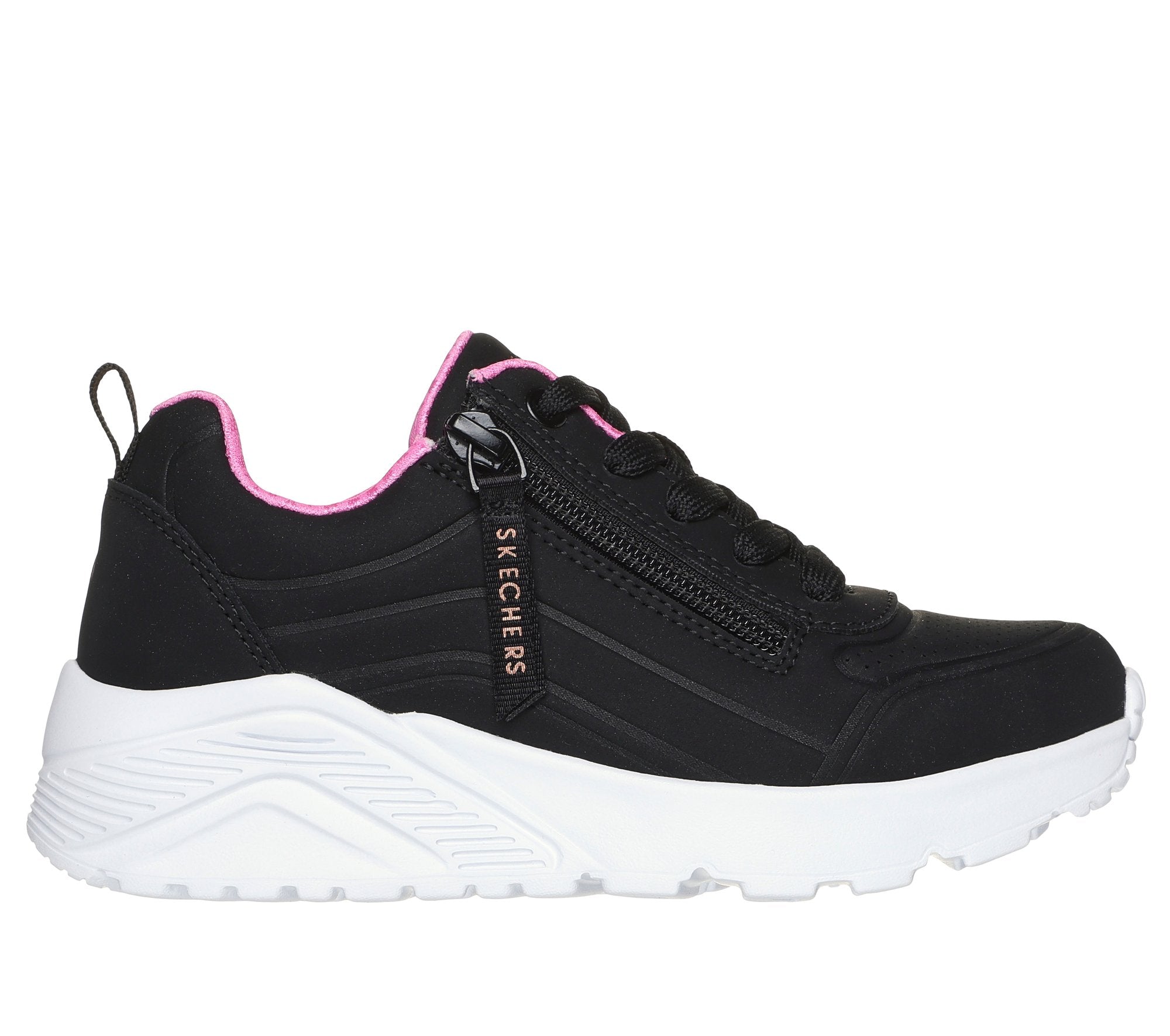Skechers UNO Lite - Easy Zip Nero