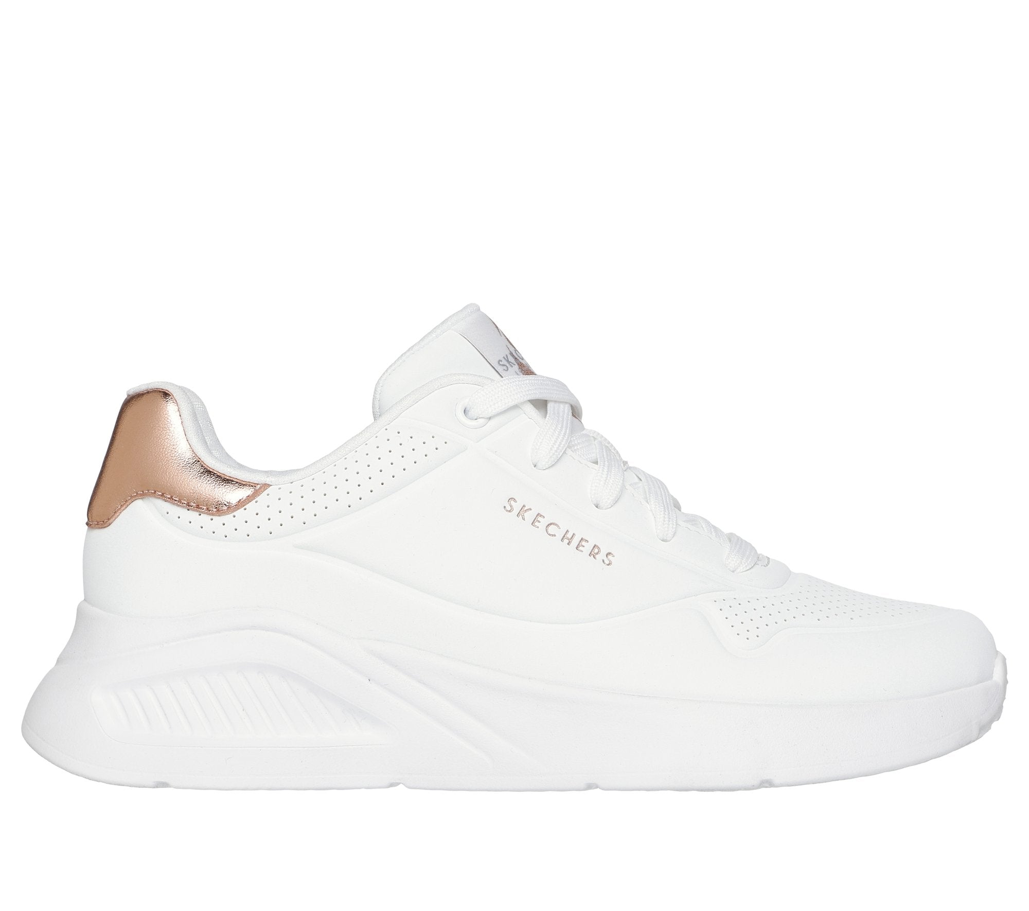 Skechers Sneakers Uno Lite Shimmer Along Bianco