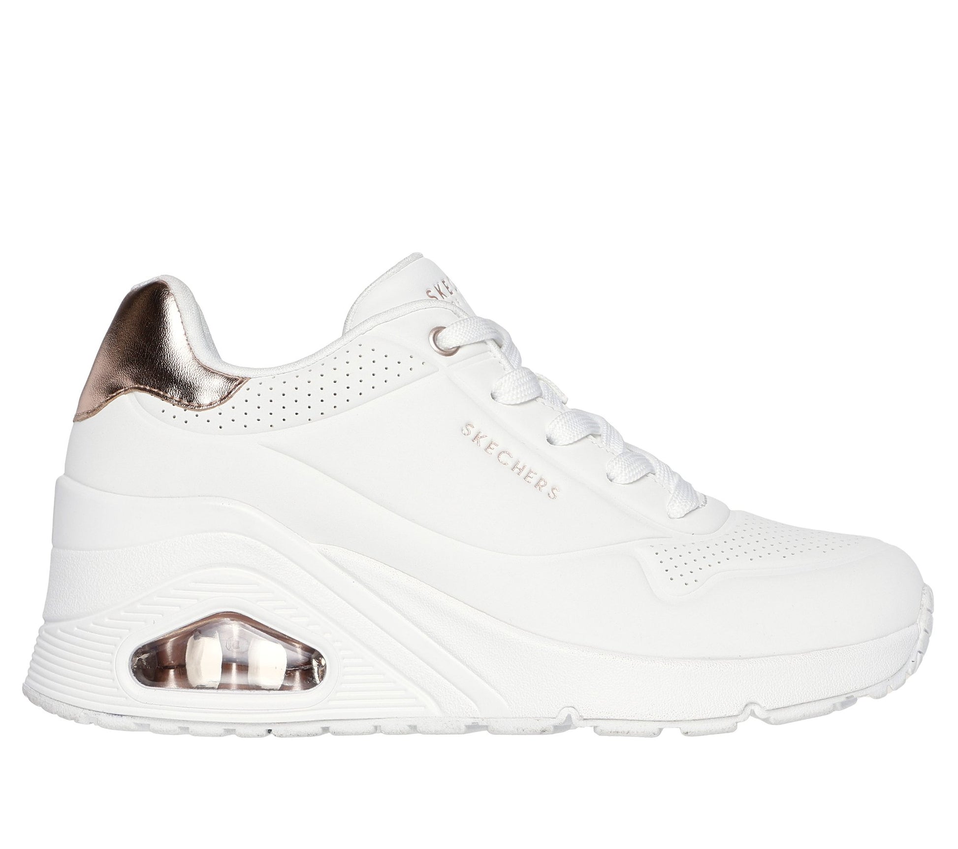 Skechers Sneakers Uno Wedge Hi Steps Bianco