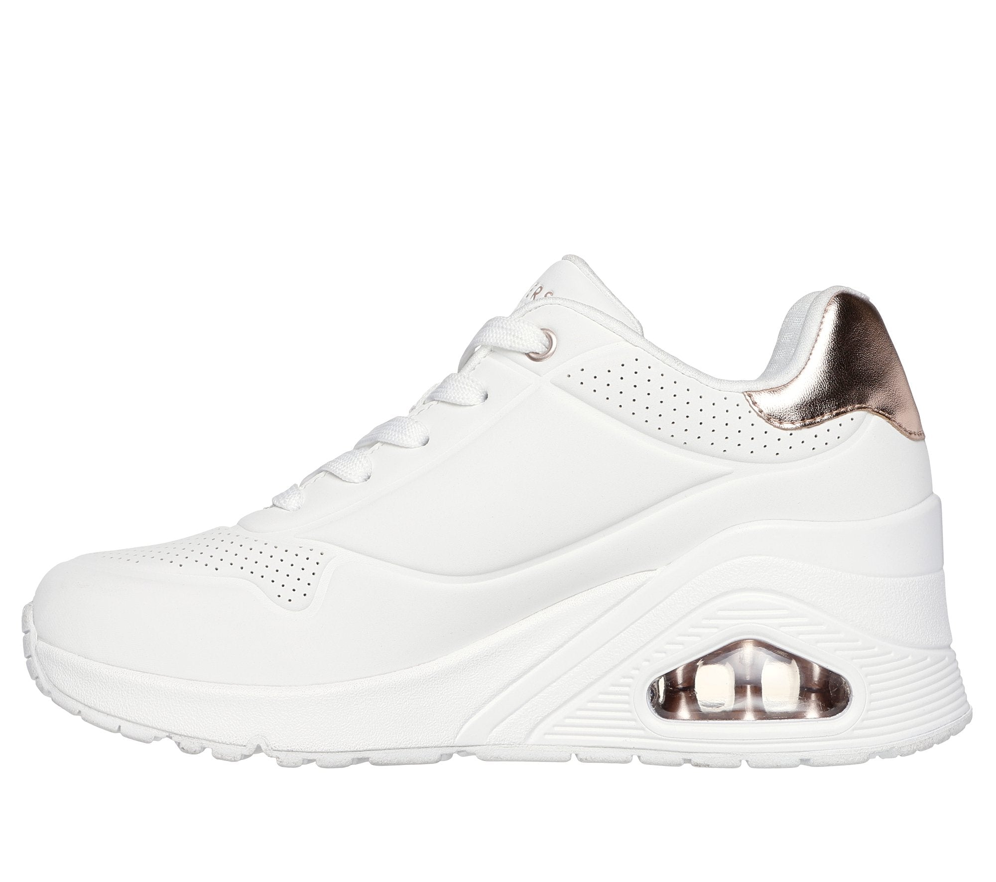 Skechers Sneakers Uno Wedge Hi Steps Bianco