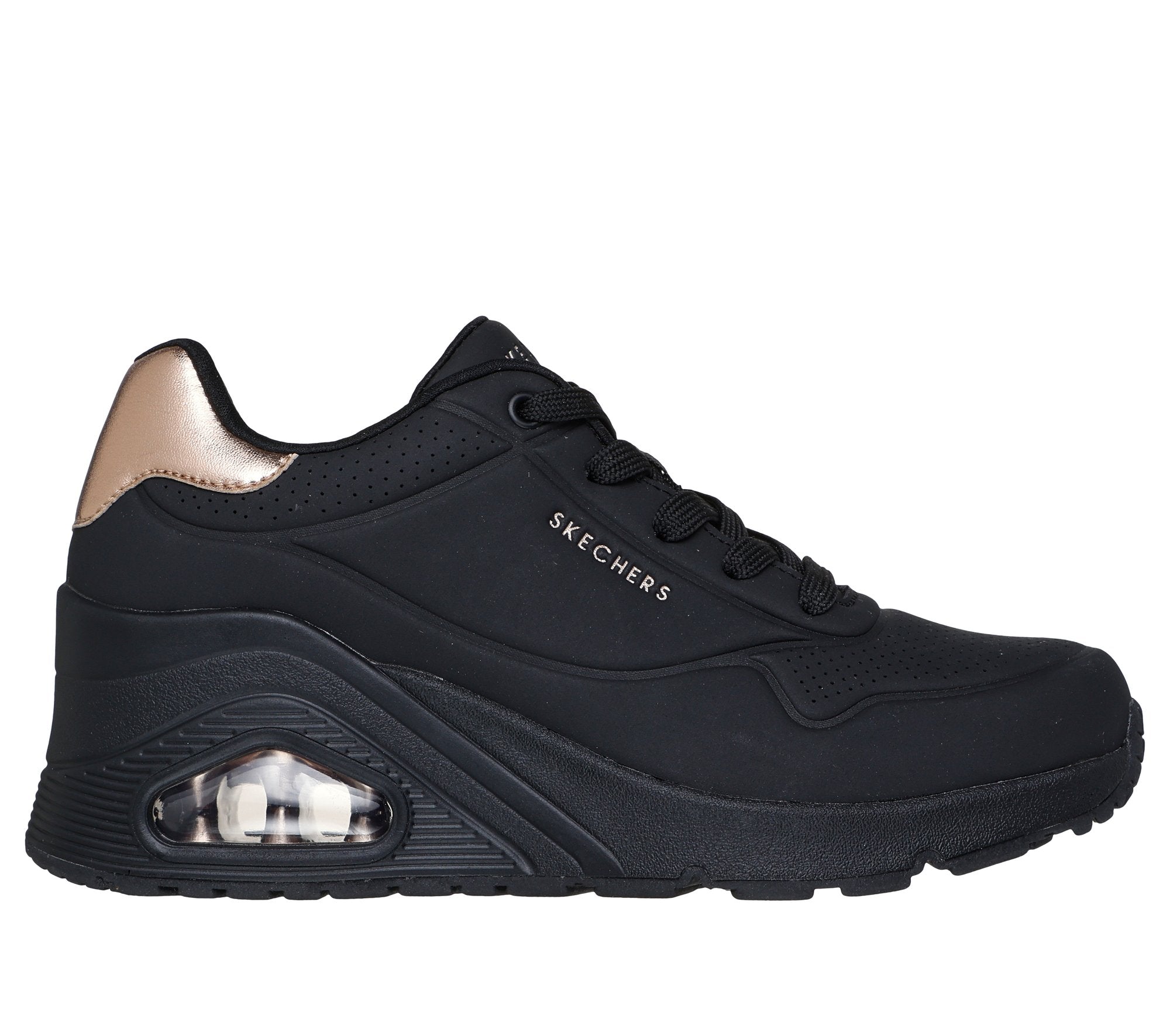 Skechers Sneakers Uno Wedge Hi Steps Nero