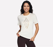 Skechers Cheetah Diamond Tee Bianco