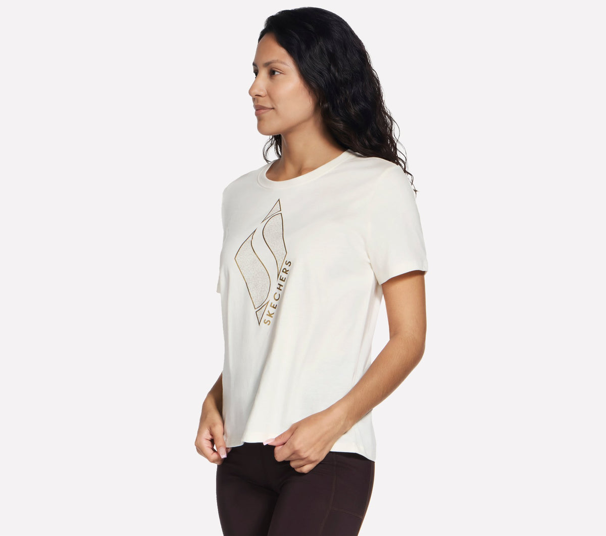 Skechers Cheetah Diamond Tee Bianco