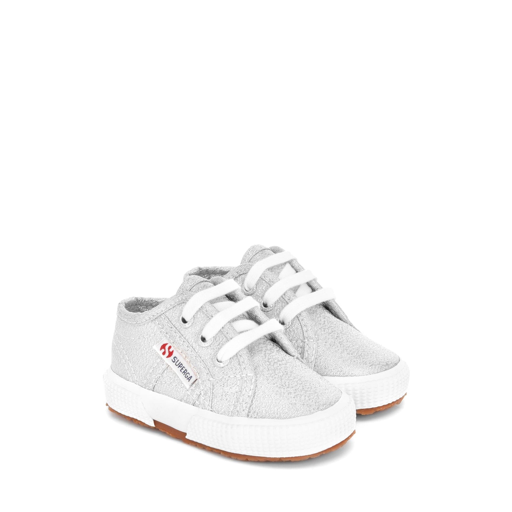 Superga Sneakers 2750 Lamé Baby Argento