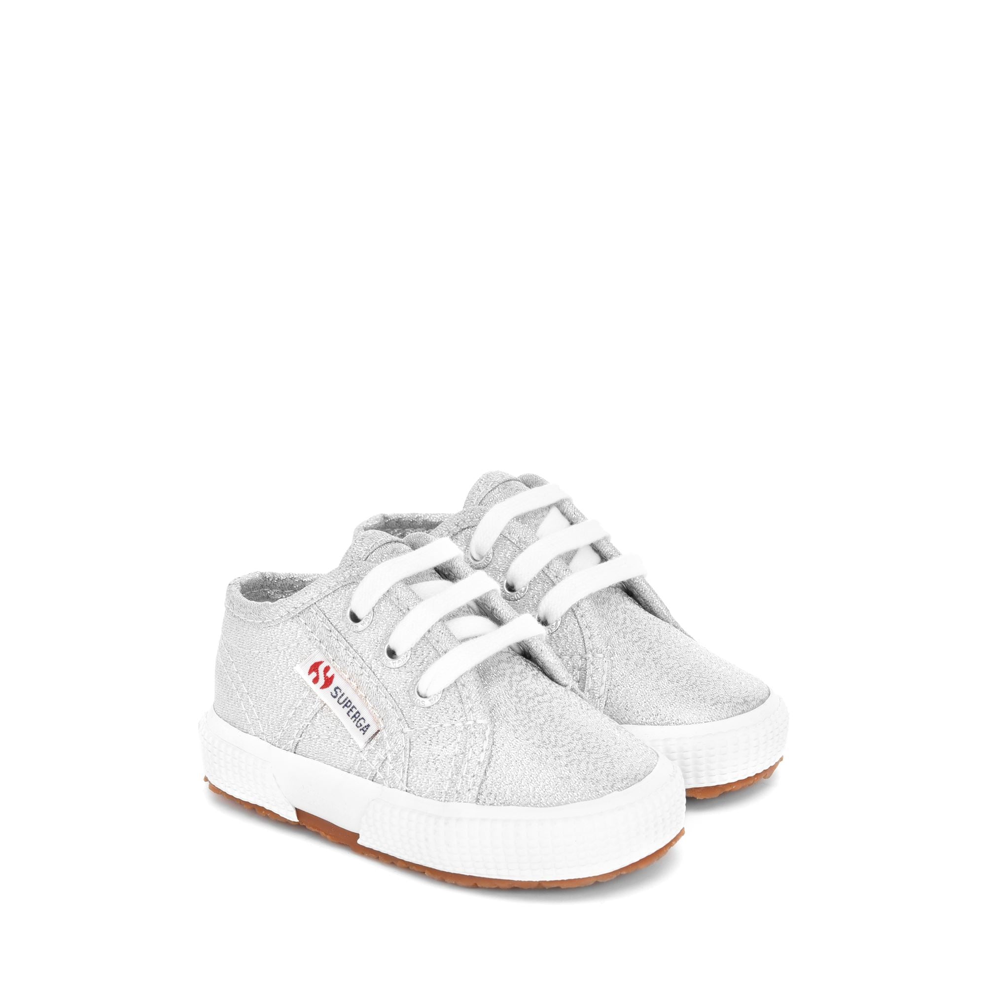 Superga Sneakers 2750 Lamé Baby Argento