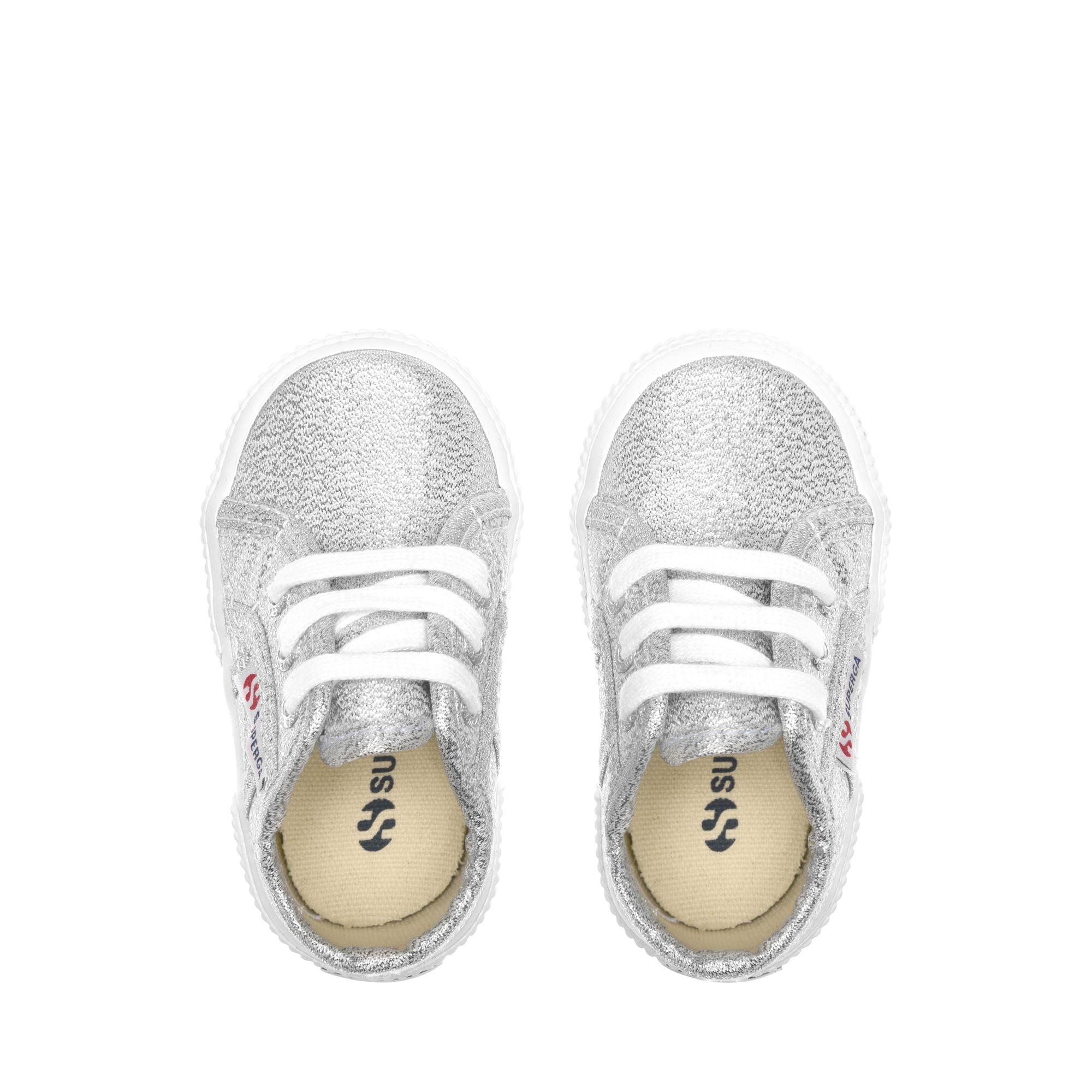 Superga Sneakers 2750 Lamé Baby Argento