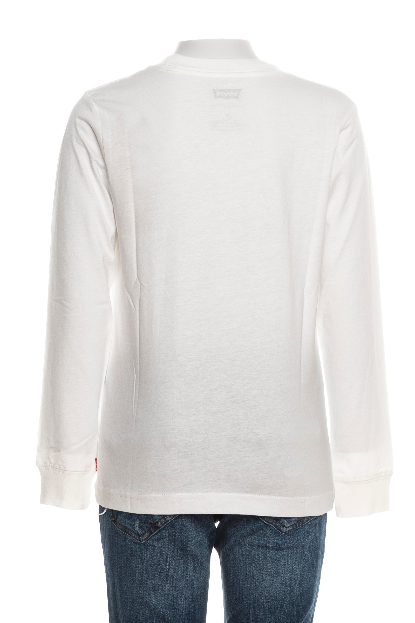 T-Shirt Manica Lunga Logo Petto Bambino - Bianco