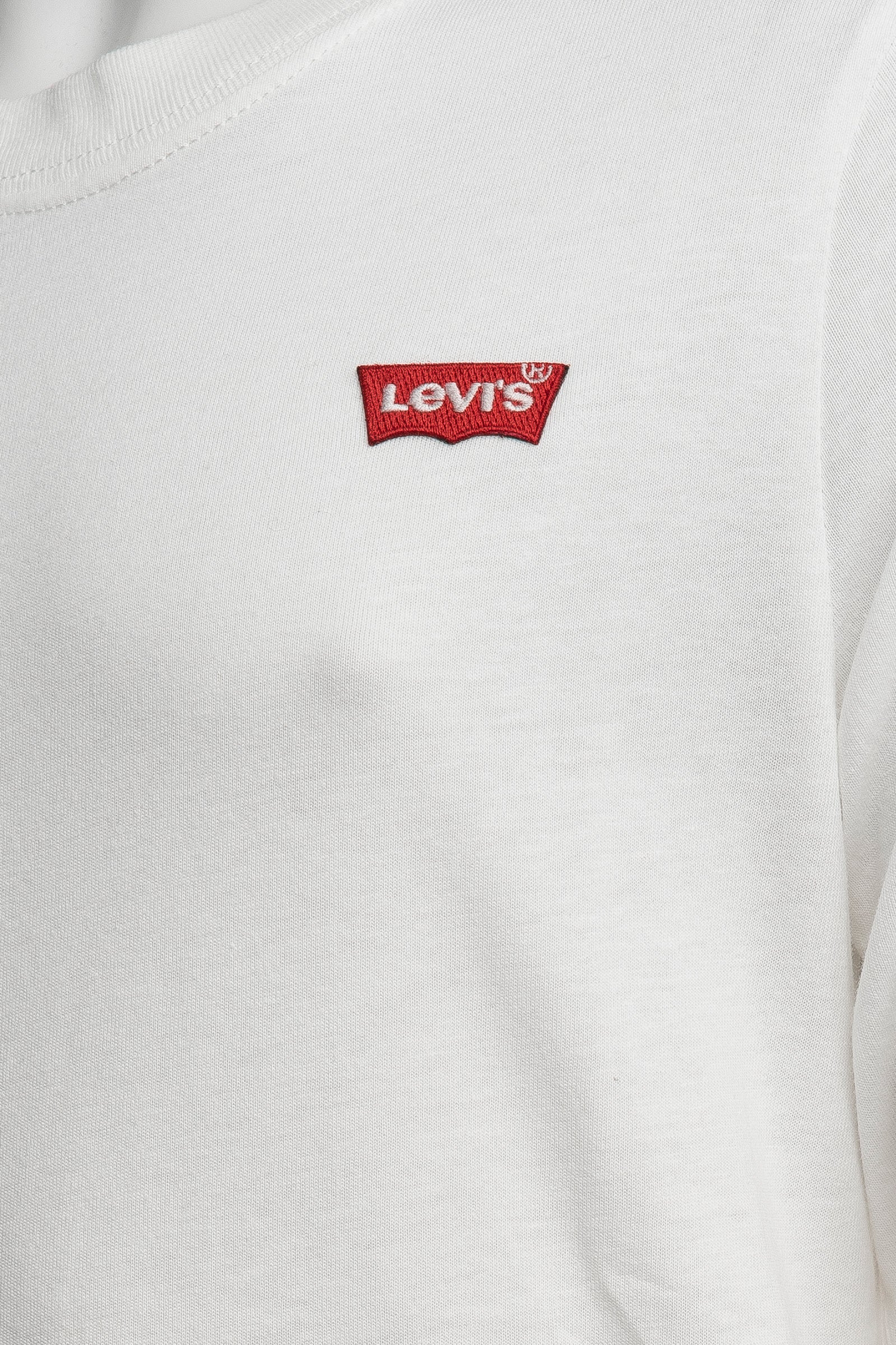 T-Shirt Manica Lunga Logo Petto Bambino - Bianco