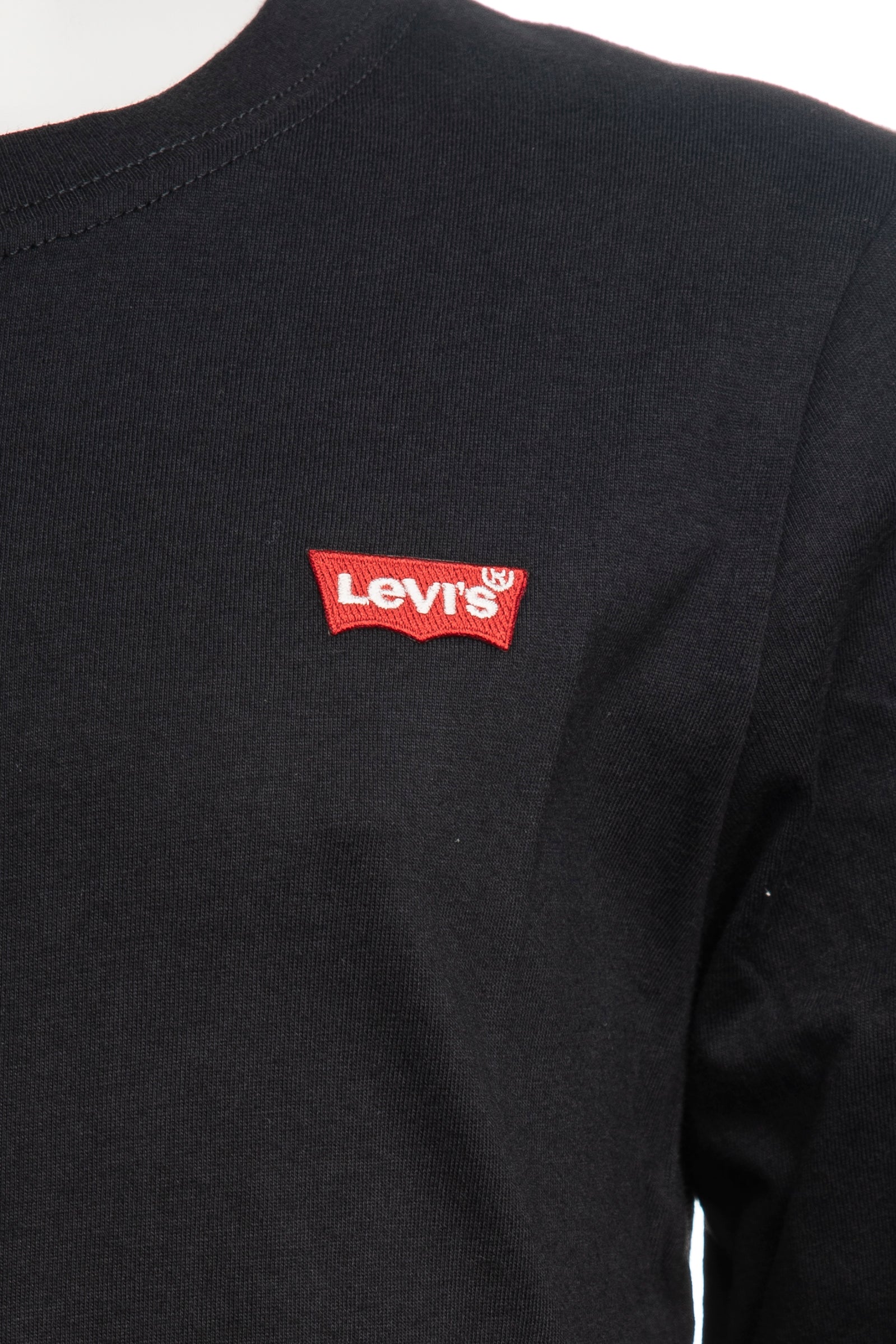 T-Shirt Manica Lunga Logo Petto Ragazzo - Nero