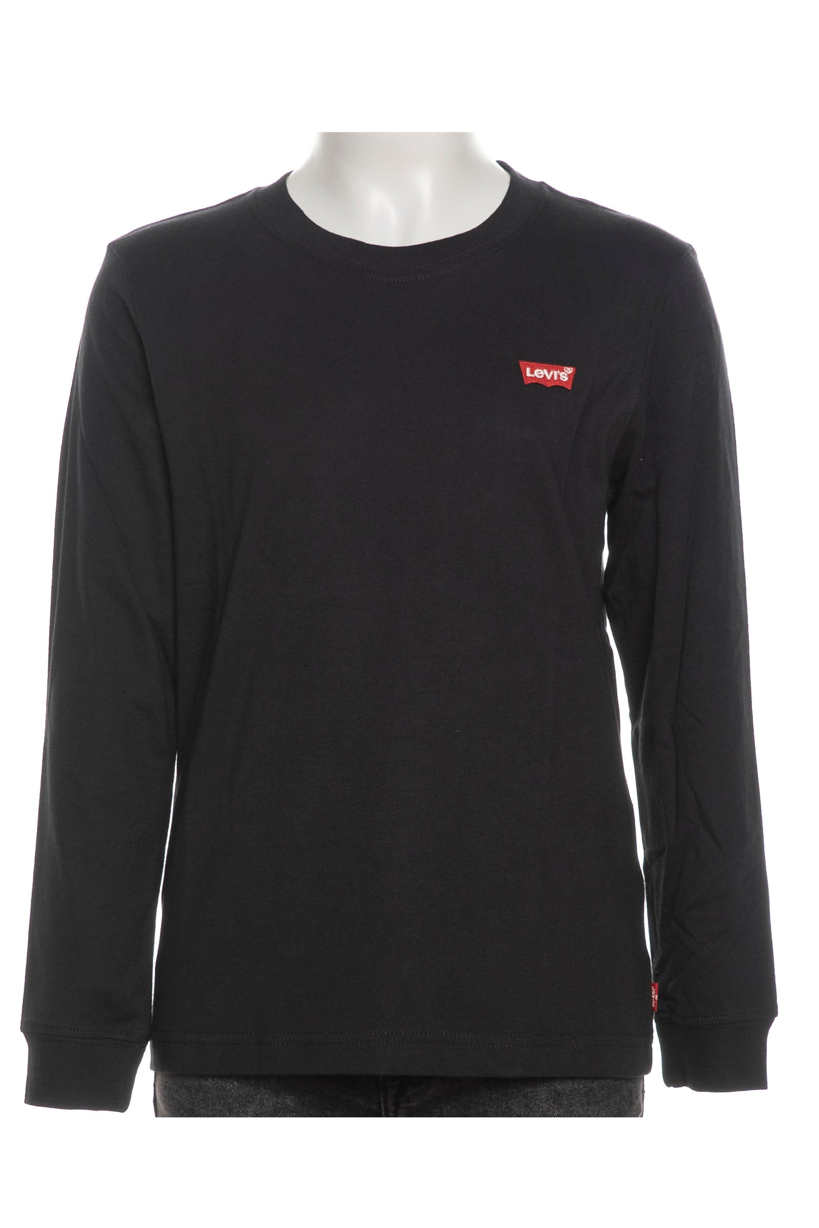T-Shirt Manica Lunga Logo Petto Ragazzo - Nero