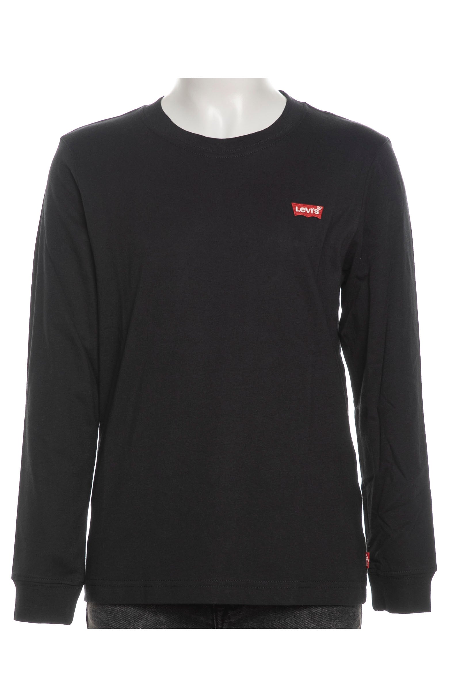 T-Shirt Manica Lunga Logo Petto Ragazzo - Nero