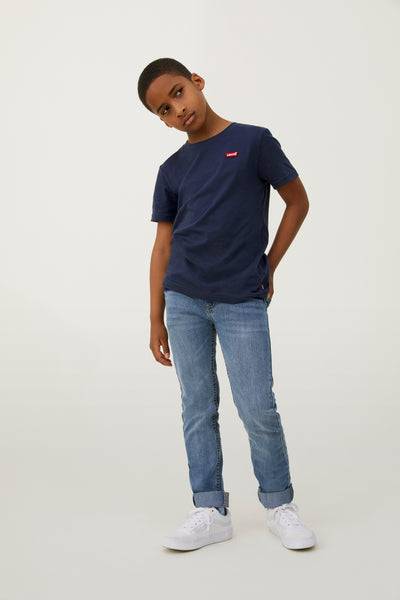 T-Shirt Logo Petto Bambino - Blu